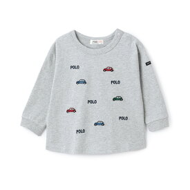 プティマイン(petit main)【POLO BCS】モチーフ刺繍長袖Tシャツ