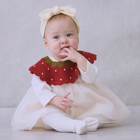 プティマイン(petit main)いちご衿つきロンパース