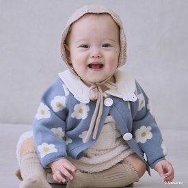 プティマイン(petit main)【dick bruna】花柄ニットカーディガン