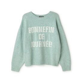 ポンポネットジュニア(pom ponette junior)ロゴジャカードニットプルオーバー