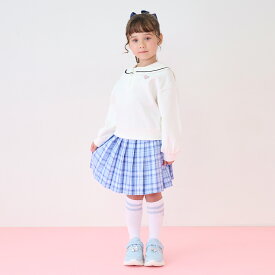 メゾピアノ(mezzo piano)チェック　プリーツスカパン