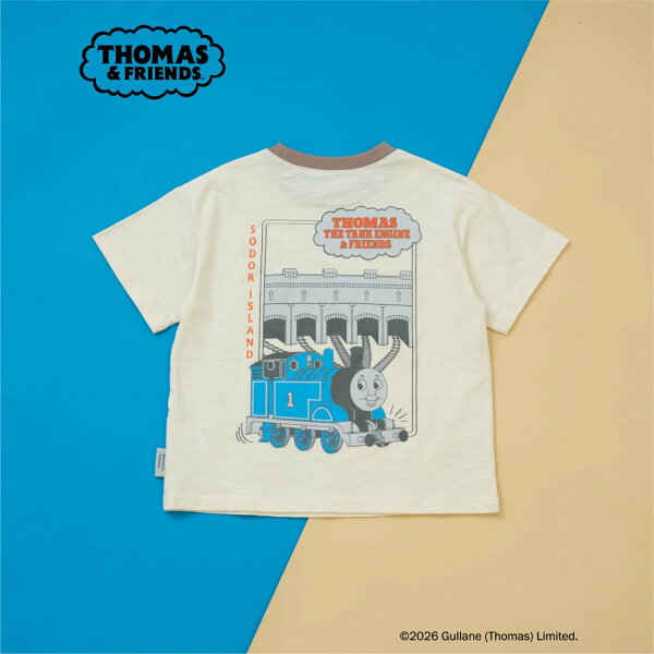アンドディープティマイン(and D.petitmain) 【親子リンク】【きかんしゃトーマス】KIDSリラックスリンガー半袖Tシャツ 子供服 キッズ ベビー 女の子 女子 女児 男の子 男子 男児 通園 通学
