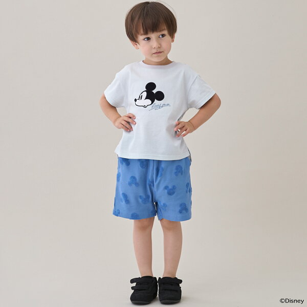 プティマイン(petit main) 【Disney】パイルジャカード柄パンツ 子供服 キッズ ベビー 男の子 男子 男児 通園 通学