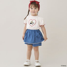 プティマイン(petit main)【Disney】フレアギャザースカパン 子供服 キッズ ベビー 女の子 女子 女児 通園 通学