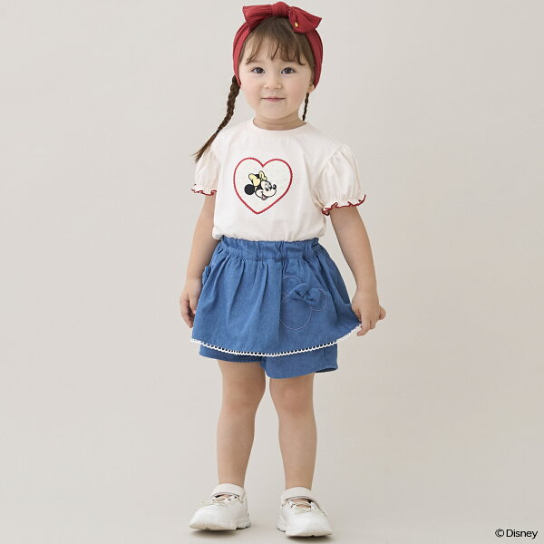 プティマイン(petit main) 【Disney】フレアギャザースカパン 子供服 キッズ ベビー 女の子 女子 女児 通園 通学