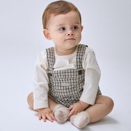 プティマイン(petit main)チェックサロペットセット 子供服 キッズ ベビー 男の子 男子 男児