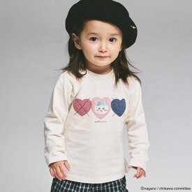 プティマイン(petit main)【アニメちいかわ】アーガイル長袖Tシャツ 子供服 キッズ ベビー 女の子 女子 女児 男の子 男子 男児 通園 通学