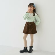 リセマイン(Lycee mine)【安心・快適/スカート見えパンツ】裾フリルコーデュロイスカパン