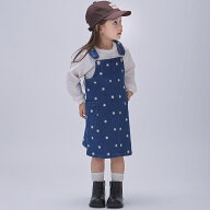 プティマイン(petit main)刺しゅうジャンスカ 子供服 キッズ ベビー 女の子 女子 女児 通園 通学