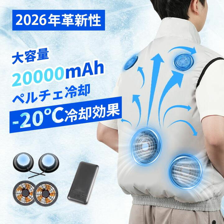 楽天市場】ペルチェベスト 冷却ベスト 空調作業服 通気 速乾 2つ冷却 