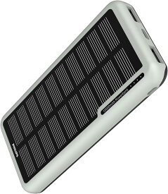 【期間限定価格!!】Philips(フィリップス)【ソーラー モバイルバッテリー 10000mAh】ソーラー充電器 ソーラーチャージャー 5V/2.1A出力 20％高変換効率 3way蓄電 2台同時充電 大容量充電器 出張/旅行/キャンプ/災害/非常用グッズ