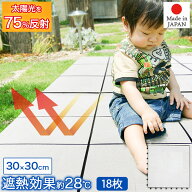 お買い得 18枚セット ベランダや庭の温度上昇をおさえて快適 省エネ ジョイント遮熱パネル タイル調 30×…