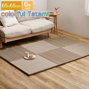 ���F6���Z�b�g �J���t�������̒u���� ���j�b�g�� �э� 65×65cm �����` ����T�C�Y �ڐϐD�� ���Ȃ� ���ׂ�~�ߕt�� ���g�[�E�z�b�g�J�[�y�b�g��Ή�