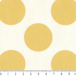 水玉 ドット 37ミリ ポジ 5153p-21 マスタードイエロー 水玉 生地 大 北欧風の大きな水玉 ネガポジ 黄色 イエロー かわいい 女の子 やや厚手 生成り色 晒し白 オックス生地 シーチング生地 布