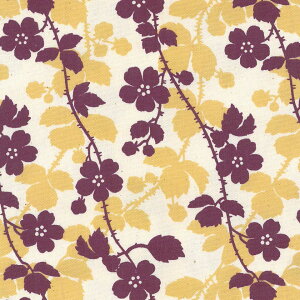 一重のバラのシルエット 5430-21 マスタードイエロー 花柄 生地 おしゃれ オックス生地 フランス生地の復刻 一重のバラのシルエット 黄色 イエロー かわいい 女の子 10cm単位 やや厚手 生成り