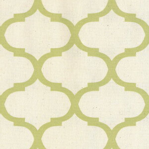 モロッカン 8.5cm ポジ 7432-25 ライムグリーン 緑 グリーン 10cm単位 やや厚手 生成りオックス 生地 布 松尾捺染 綿100% 110cm 布 カルトナージュ デコパージュ バッグ インテリア小物 付属 用途