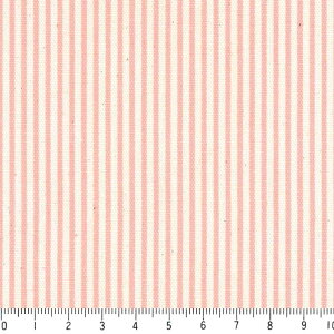 ストライプ 1.5ミリ 4958-27 ライトサーモンピンク ピンストライプ 生地 ピンク かわいい 女の子 10cm単位 やや厚手 生成りオックス 生地 布 松尾捺染 綿100% 110cm 布 カルトナージュ おしゃれ