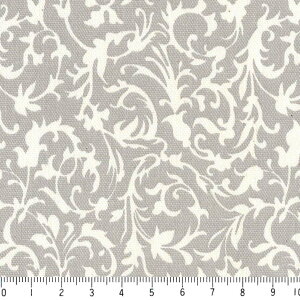 アラベスク ネガ 7239n-36 ライトグレー グレー 男の子 女の子 やや厚手 生成り色 晒し白 オックス生地 シーチング生地 布 綿100% 10cm単位  カルトナージュ デコパージュ バッグ インテリア小