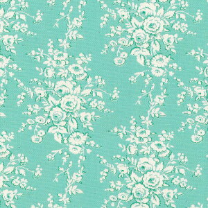 o ԕ n  IbNXn tX 5418-37 AQUA GREEN ANAO[ fleurir rose flower t[ {^jJ Rbgn z [Y KN  IbNX 100 110cm Jg