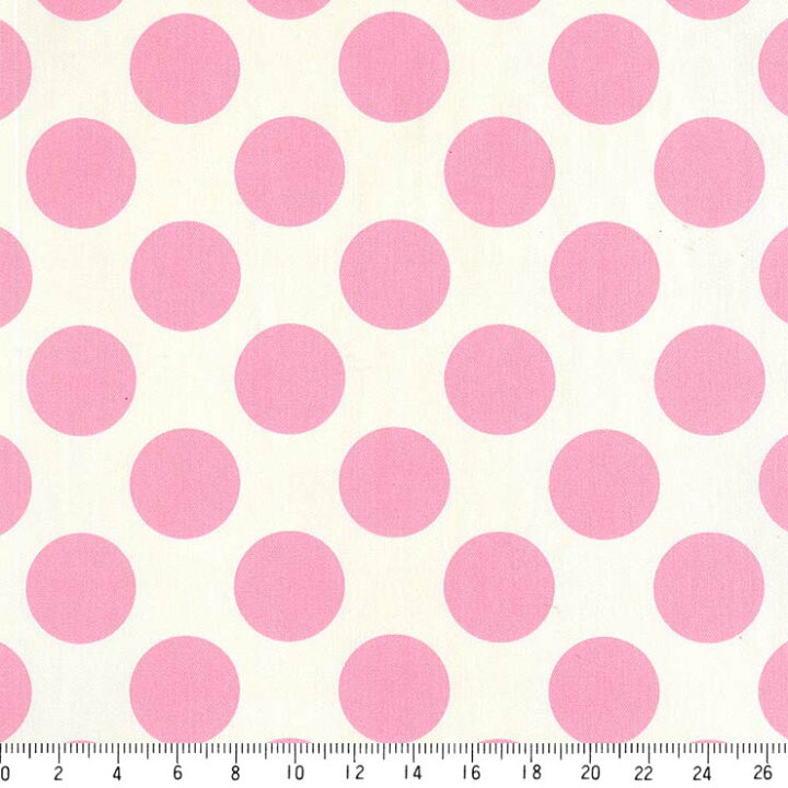 楽天市場 水玉 ドット 37ミリ ポジ 5153p 38 ローズピンク 水玉 生地 大 北欧風の大きな水玉 ネガポジ ピンク 桜色 かわいい 女の子 10cm単位 やや厚手 生成りオックス生地 綿100 110cm 布 クッションカバー カルトナージュ バッグ 手作り小物 商用利用可 生地 松尾捺染