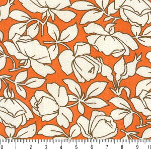 ԕ n  IbNXn o tX 5410-54 ORANGE IW fleurir flower t[ o KN [Y {^jJ z  IbNX 100 110cm Jgi[Wn nassen