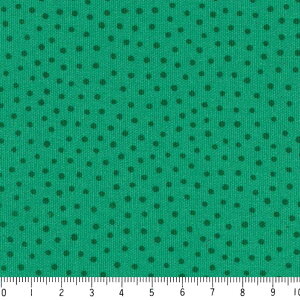 ランダムドット 7286-55 エメラルドグリーン 水玉ドット 緑 グリーン かわいい 男の子 10cm単位 やや厚手 生成りオックス 生地 布 松尾捺染 綿100% 110cm 布  商用利用可 生地