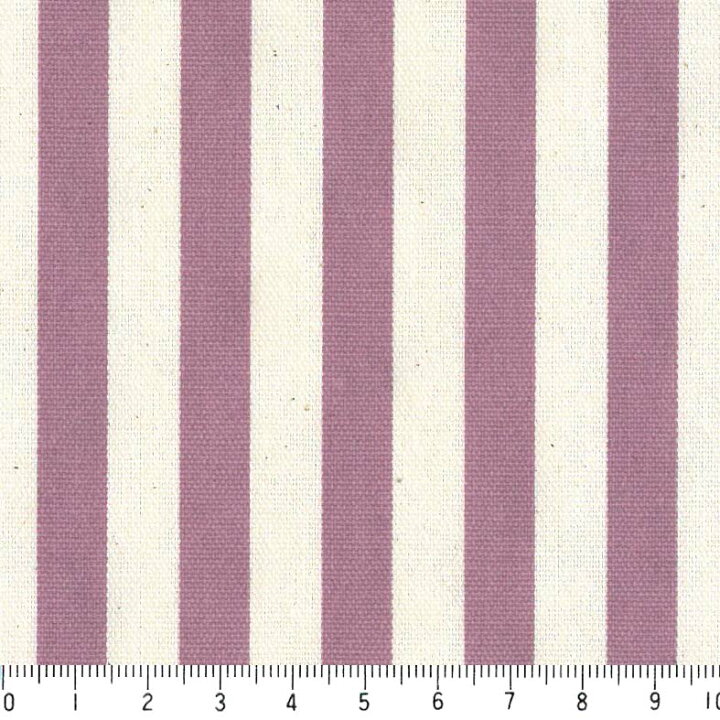 楽天市場 ストライプ １センチ 4872 60 パープル おしゃれでかわいい 10ミリ巾 ストライプボーダー 紫 パープル 10cm単位 やや厚手 生成りオックス生地 綿100 110cm 布 カルトナージュ デコパージュ バッグ 小物 ハンドクラフト 手芸用途 商用利用可 生地 松尾捺染