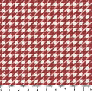 ギンガム 3.5ミリ 3139-80 ダークレッド ギンガムチェック柄 生地 赤 10cm単位 やや厚手 生成りオックス 生地 布 松尾捺染 綿100% 110cm 布 入園入学 インテリア雑貨 バッグ カルトナージュ生地