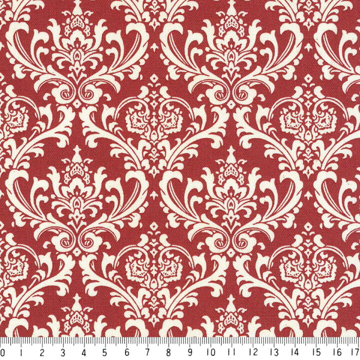 楽天市場 ダマスク柄 生地 6991 80 ダークレッド 7 3cm ネガ モロッカン モロッコ柄 アラベスク 赤 10cm単位 やや厚手 生成りオックス生地 綿100 110cm 布 カルトナージュ 生地 おすすめ デコパージュ ハンドメイド 手芸用 商用利用可 生地 松尾捺染