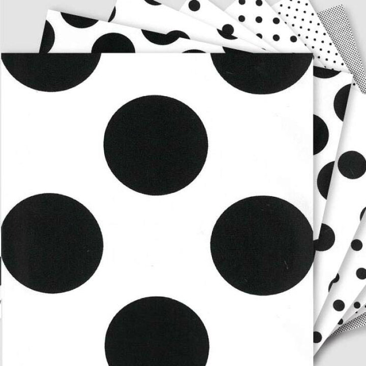 楽天市場】選べる 白黒 水玉 ドット 柄 白地に黒 モノトーン 生地  