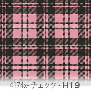 タータンチェック柄 生地 ラディピンク 4174x-h19 スモークブラック×カラーのチェック 血色のよいピンク オックス生地 シーチング ブロード 11号帆布 ハンプ生地 ダブルガーゼ スケア生地 日