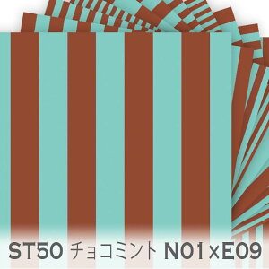 ブロックストライプ モカレザー(n01)|アクアグリーン(e09) st50-n01xe09 面積比率 50% ロンドンストライプ オックス生地 シーチング ブロード x販売停止中_(ev) ハンプ生地 ダブルガーゼ スケア