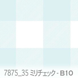 35ミリブロックチェック アイスブルー 7875-b10 北欧風 かわいいチェック生地 オックス生地 シーチング ブロード 11号帆布 ハンプ生地 ダブルガーゼ 日本製 生地 布 松尾捺染 綿100% 10cm単位 カット売り 入園入学 商用利用可