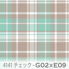 チェック柄 生地 ベージュxアクアグリーン 4141-g02xe09 かわいいマルチカラーのチェック くすみカラー 自然 おしゃれ オックス生地 シーチング ブロード 11号帆布 ハンプ生地 ダブルガーゼ 日本製 生地 布 松尾捺染 綿100% 10cm単位 カット売り 入園入学 商用利用可