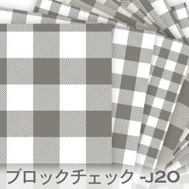 ブロックチェック グレー J-20 ギンガムチェック おしゃれ 生地 モダン オックス生地 生地 布 松尾捺染 綿100％ シーチング生地 11号帆布 ev カルトナージュ check 生地 布 松尾捺染 綿100％ 10cm単位 入園入学 商用利用可