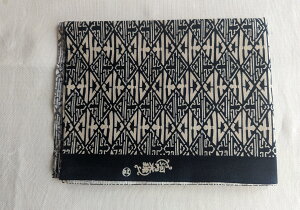 河内木綿藍染 7613_吉字菱 オックス 綿100% 112cm幅