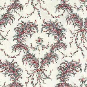 SEMBA SEISHINDO COLLECTION ローズハートリース柄 花柄 生地 おしゃれ オックス生地 8441-ss antique flower アンティークフラワー 小さなバラ 薔薇 布 綿100% 生成りオックス生地 カルトナージュ 10P03Dec16