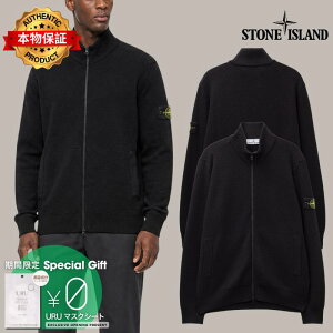 Stone Island �X�g�[�� �A�C�����h �y�{���ۏ؁z �J�[�f�B�K�� �X�g���[�g�n �����Y Textured Wool Zip-Up Cardigan