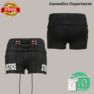 Anomalies Department �y�{���ۏ؁z �V���[�g�p���c �X�g���[�g�n ���f�B�[�X DISTRESSED PRINT DRAWSTRING ATHLETIC SHORTS / BLK