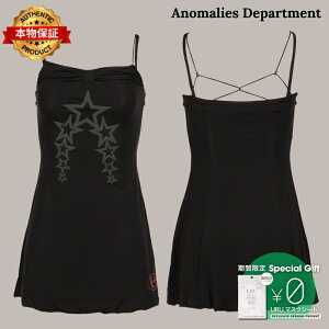 Anomalies Department �y�{���ۏ؁z �����s�[�X �X�g���[�g�n ���f�B�[�X BLACK LAYERED FAUX TWO-PIECE SLIP DRESS / BLK