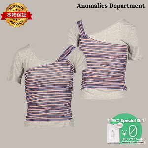 Anomalies Department �y�{���ۏ؁z T�V���c �X�g���[�g�n ���f�B�[�X LAYERING DECONSTRUCTED STRIPED TOPS / GRY