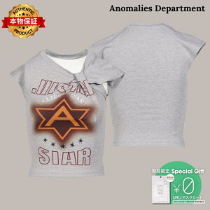 Anomalies Department �y�{���ۏ؁z T�V���c �X�g���[�g�n ���f�B�[�X MILITARY BADGE PRINT STRUCTURED TOP / GRY