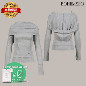 BOHEMSEO �{�w���\ �y�{���ۏ؁z �V���c �X�g���[�g�n ���f�B�[�X SOFT COWL HOOD T / MELANGE GRY
