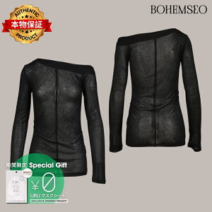 BOHEMSEO �{�w���\ �y�{���ۏ؁z �V���c �X�g���[�g�n ���f�B�[�X SLICK OFF SHOULDER T / BLK