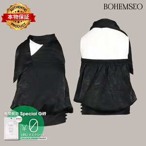BOHEMSEO �{�w���\ �y�{���ۏ؁z �V���c �X�g���[�g�n ���f�B�[�X WRAP SCARF BLOUSE / BLK
