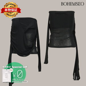 BOHEMSEO �{�w���\ �y�{���ۏ؁z �V���c �X�g���[�g�n ���f�B�[�X SIGNATURE DRAPE TUBE TOP / BLK