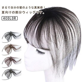 前髪ウィッグ 自然 3D構造 つむじ付き ヘアピース ポイントウィッグ 白髪隠し 薄毛隠し トップピース エステンション つけ毛 部分ウィッ