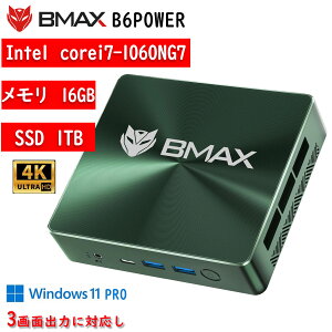 ySS艿i43999~I?4_TtzBMAX ~jPC 16GB DDR4 1TB NVMe SSD Intel Core i7-1060NG7 mini PC Windows 11 Pro ő3.8GHz 4RA8Xbh ȓd Lxȃ|[g 4K 60Hz 3ʓo Type-C (full features) HDMI*2