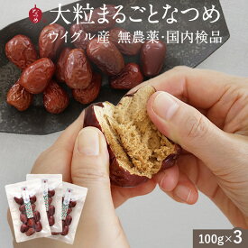 【P5倍 4/27 9:59まで】通常価格より11%OFF！ウイグル産 大粒 なつめ 100g×3袋(お徳用 無農薬 検査済み 無添加 砂糖不使用 和田玉なつめ 実 薬膳 大棗 ナツメ 棗 ドライなつめ 乾燥なつめ 女性 美容 ダイエット 低カロリー 鉄分 葉酸 カルシウム 女性向け 5,000円以内)