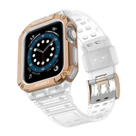 apple watch バンド 一体型 フレーム保護 series SE 8 7 6 5 4 3 2 1 アップルウォッチ バンド 38mm 40mm 42mm 44mm 41mm 45mm apple watch 腕時計ベルト レディース メンズ バンド交換 耐衝撃 スポーツバンド